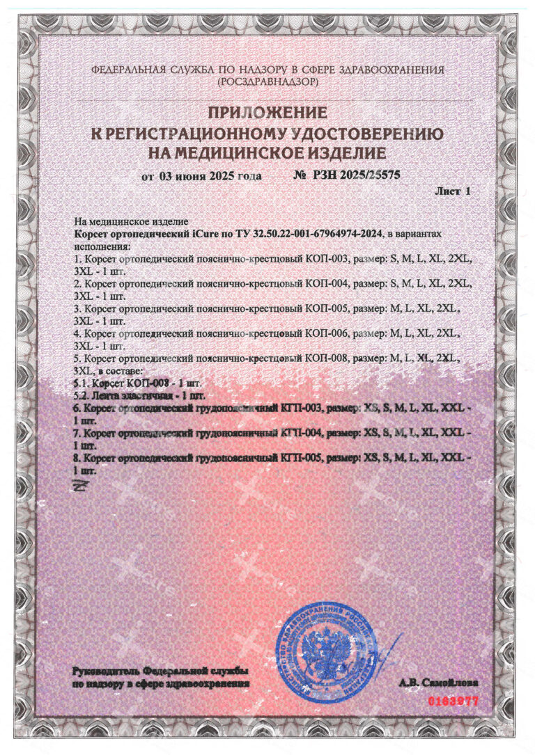 Регистрационное удостоверение - ICURE